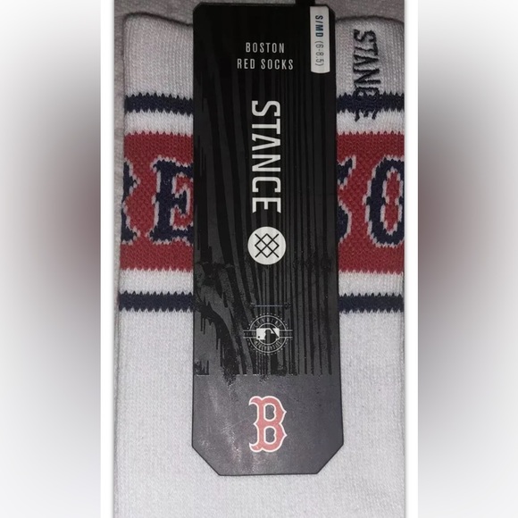 Stance Boston Red Socks Crew 1 Pair Mens 6-8.5 Baseball MLB Red White Blue BoSox - Picture 4 of 6